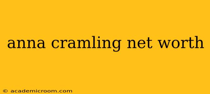 anna cramling net worth