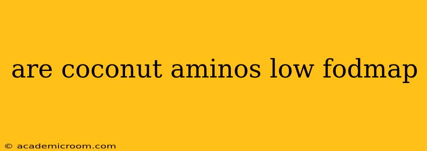 are coconut aminos low fodmap