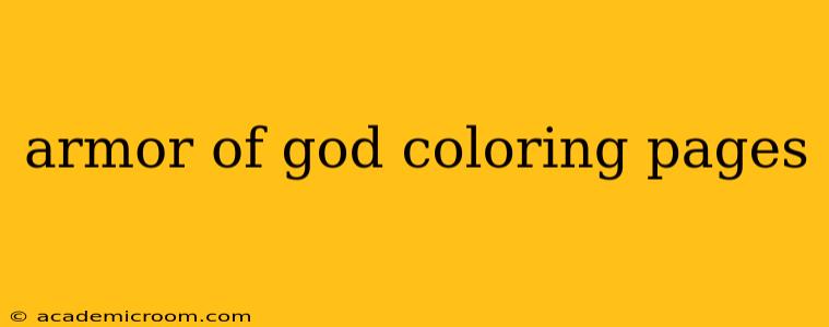 armor of god coloring pages