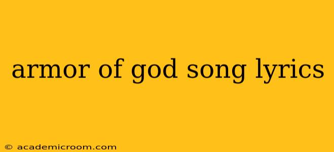 armor of god song lyrics