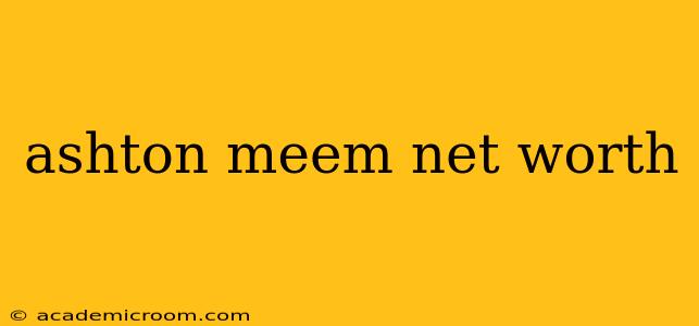 ashton meem net worth