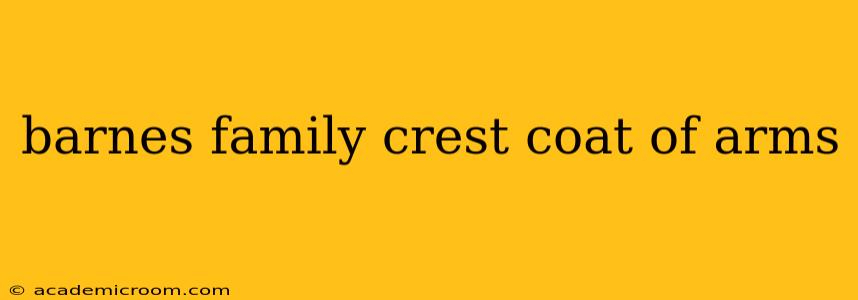 barnes family crest coat of arms
