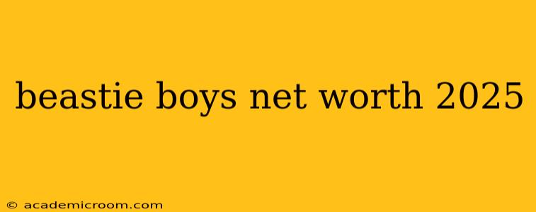 beastie boys net worth 2025