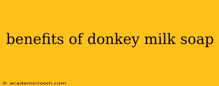 benefits of donkey milk soap