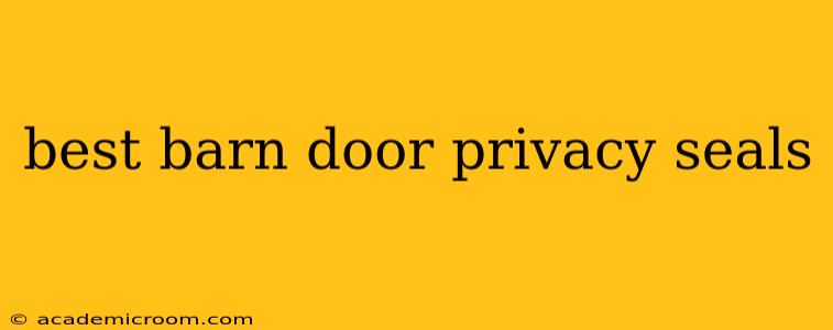 best barn door privacy seals