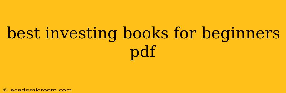 best investing books for beginners pdf