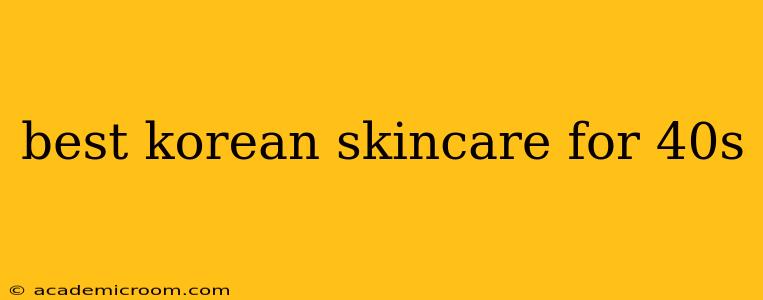 best korean skincare for 40s