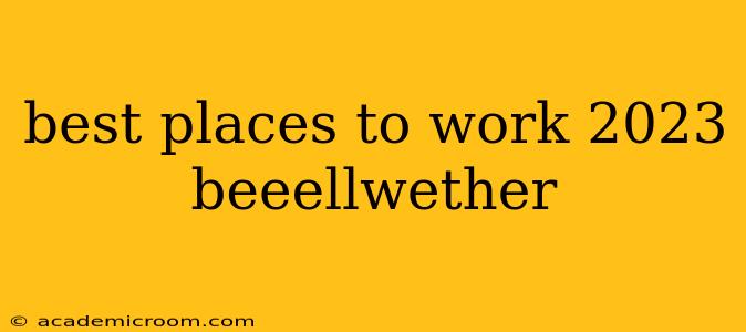 best places to work 2023 beeellwether