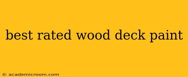 best rated wood deck paint