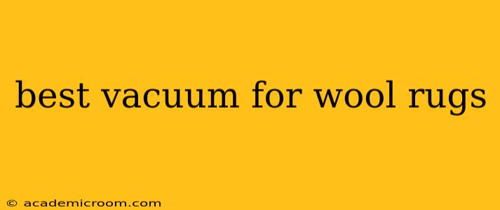 best vacuum for wool rugs