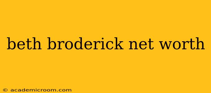 beth broderick net worth