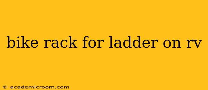 bike rack for ladder on rv