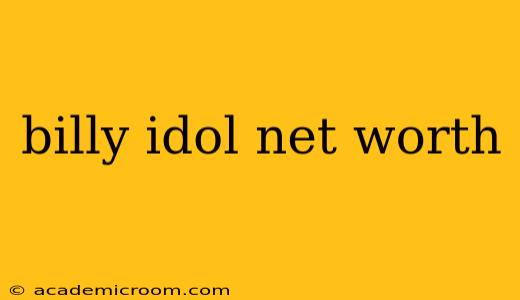 billy idol net worth