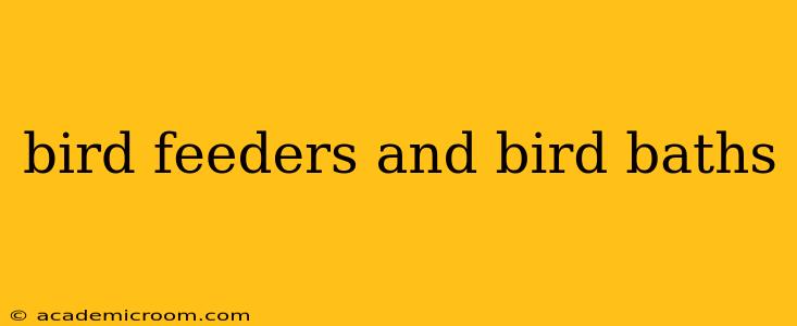 bird feeders and bird baths