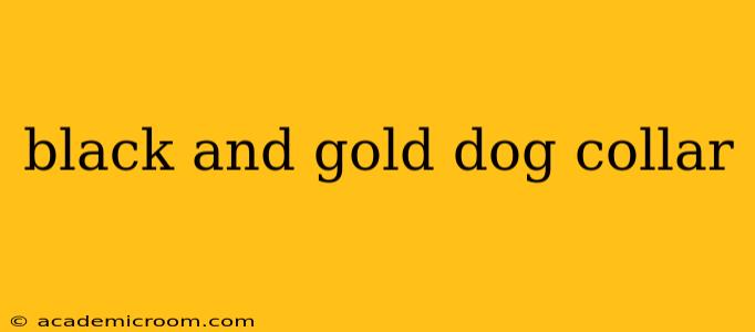 black and gold dog collar