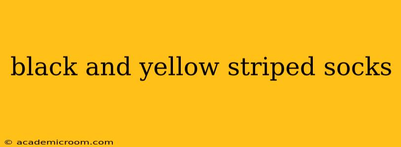 black and yellow striped socks