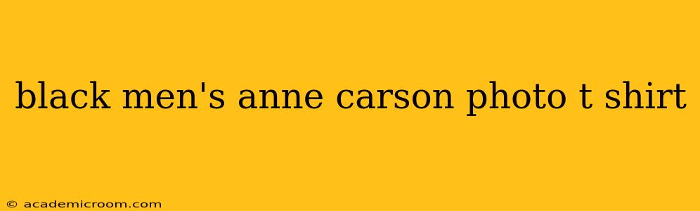 black men's anne carson photo t shirt