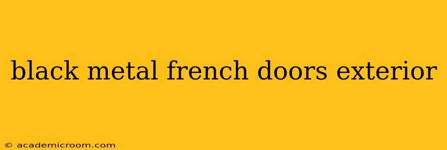 black metal french doors exterior
