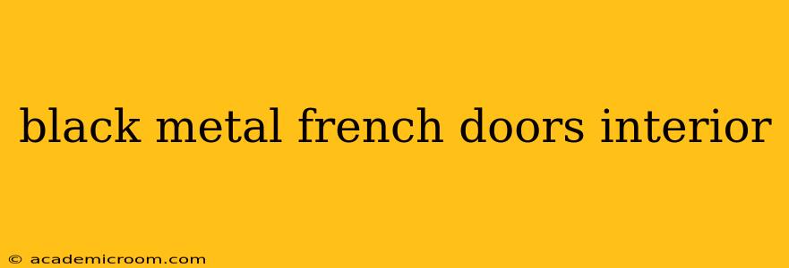 black metal french doors interior