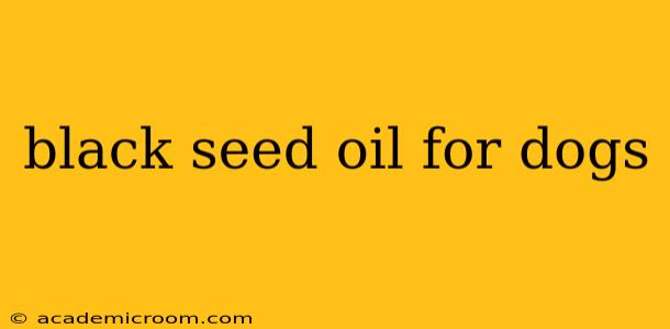 black seed oil for dogs
