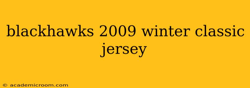 blackhawks 2009 winter classic jersey