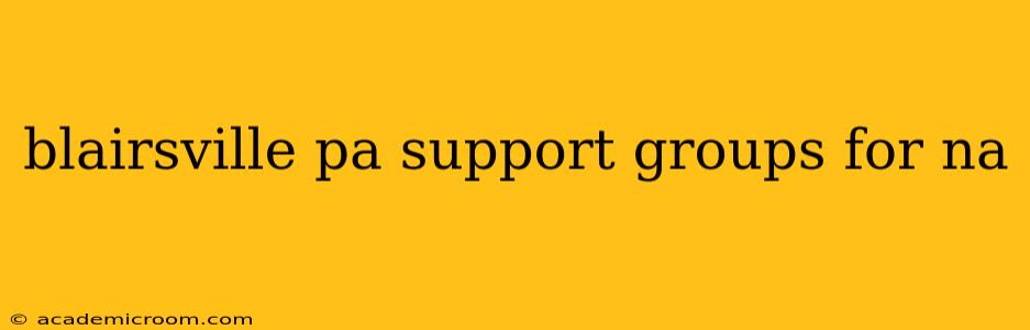 blairsville pa support groups for na