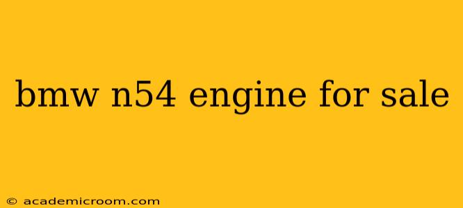 bmw n54 engine for sale
