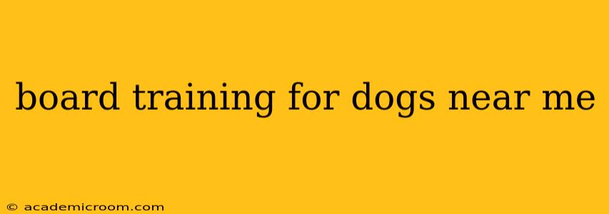 board training for dogs near me