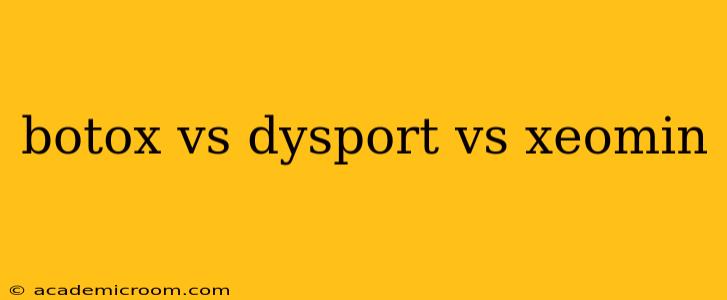 botox vs dysport vs xeomin