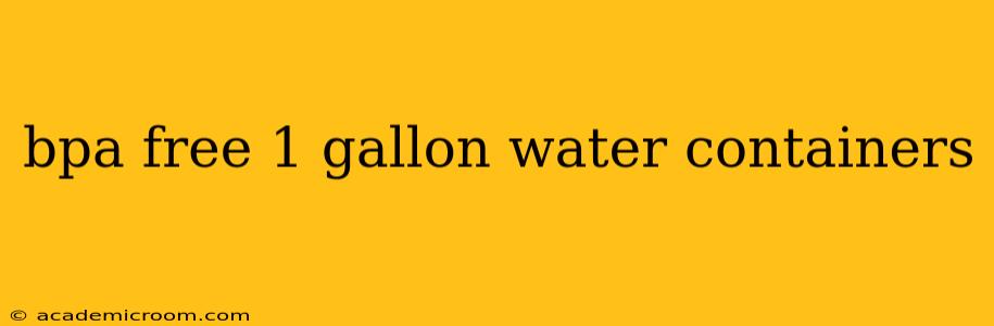 bpa free 1 gallon water containers