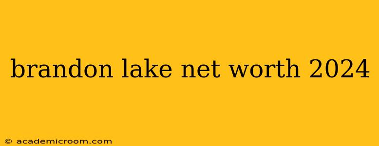 brandon lake net worth 2024