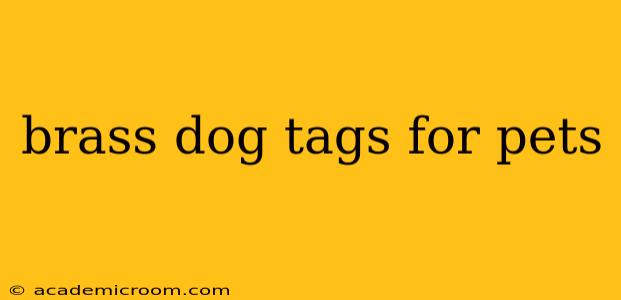 brass dog tags for pets