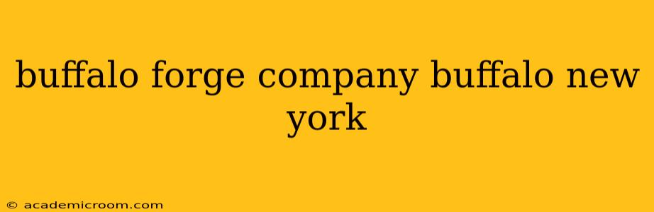 buffalo forge company buffalo new york