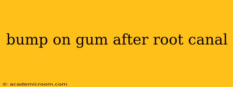 bump on gum after root canal
