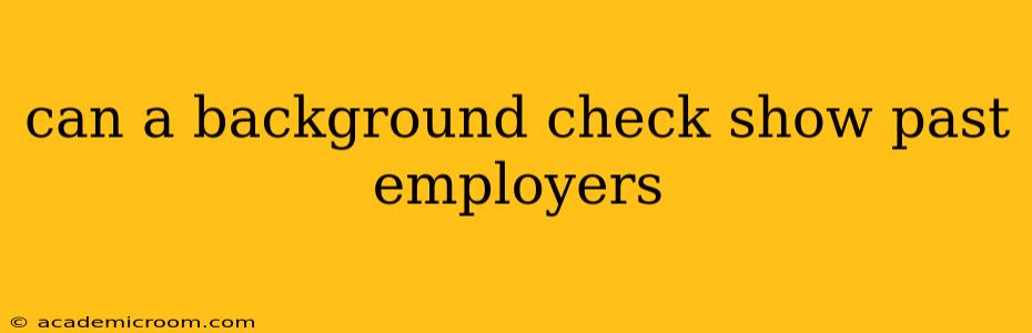 can a background check show past employers