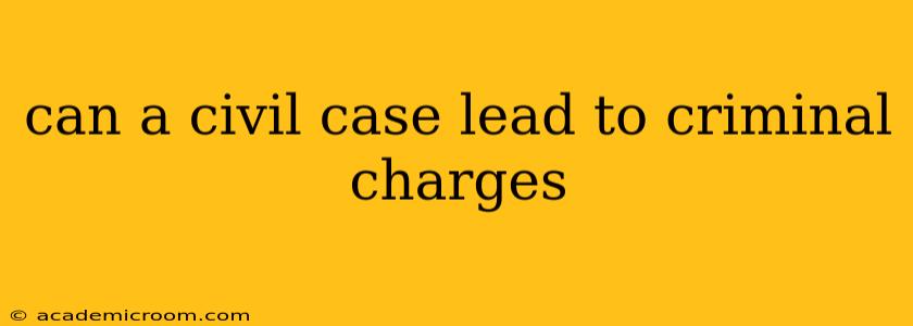 can a civil case lead to criminal charges
