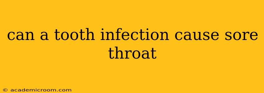 can a tooth infection cause sore throat