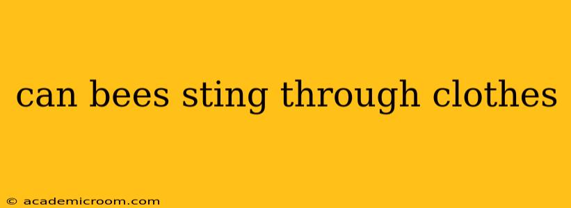 can bees sting through clothes