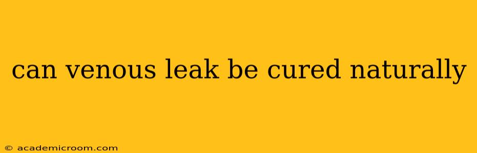 can venous leak be cured naturally