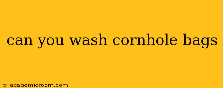 can you wash cornhole bags