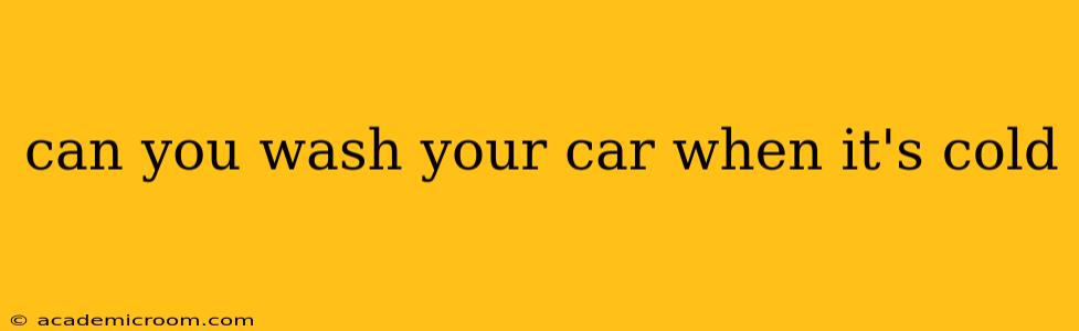 can you wash your car when it's cold