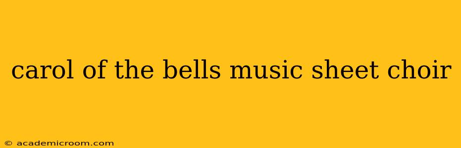 carol of the bells music sheet choir