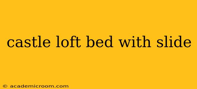 castle loft bed with slide