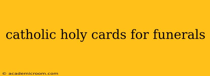 catholic holy cards for funerals
