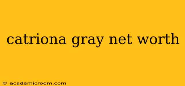 catriona gray net worth