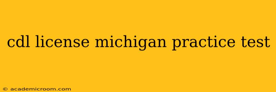 cdl license michigan practice test