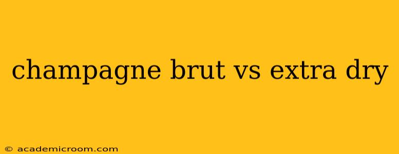 champagne brut vs extra dry