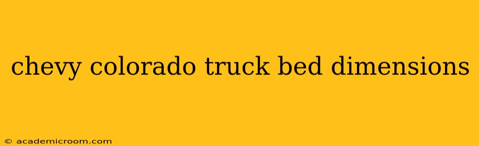 chevy colorado truck bed dimensions