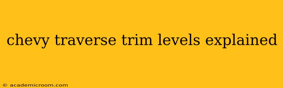 chevy traverse trim levels explained