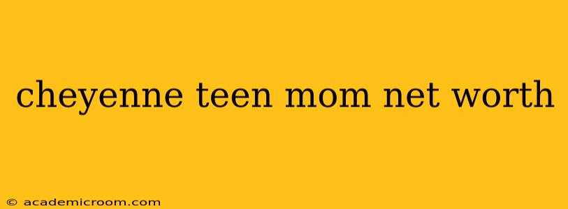 cheyenne teen mom net worth